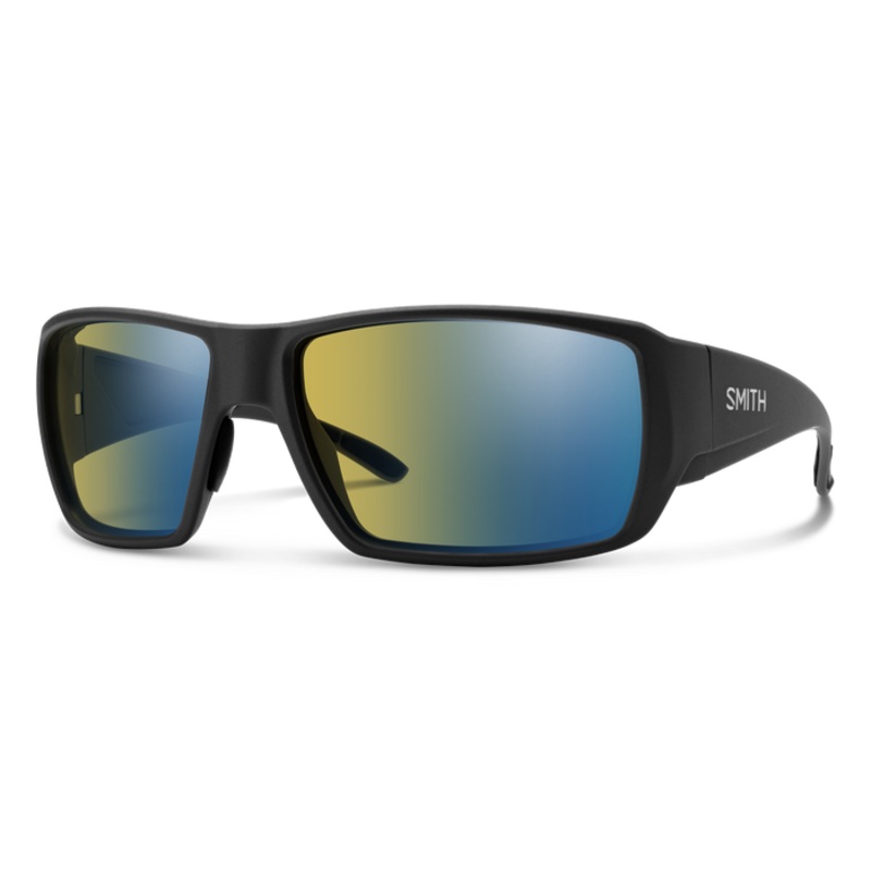 Smith Guide’s Choice XL Sunglasses – Matte Black ChromaPop Glass PolarChromic Yellow Blue Mirror Lens