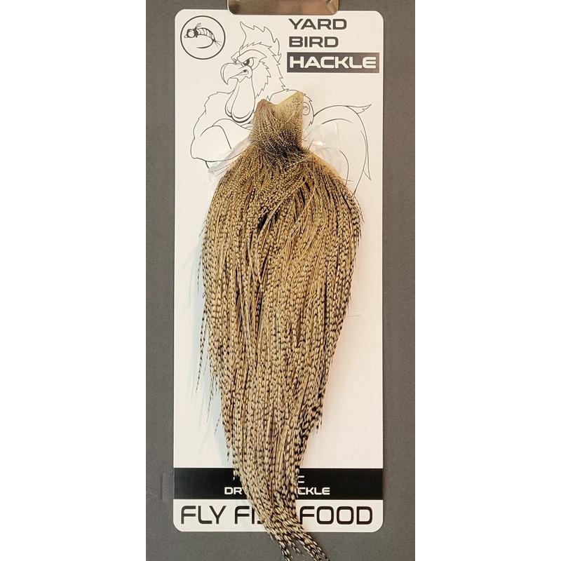 Flash Sale Hackle 1 – Yard Bird Cape – Grizzly Variant (sizes 8-22)
