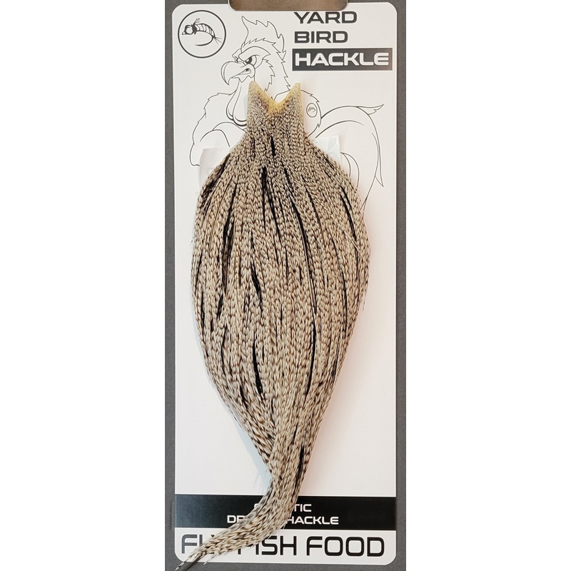 Flash Sale Hackle 114 – Yard Bird Cape – Grizzly Variant (sizes 8-22)