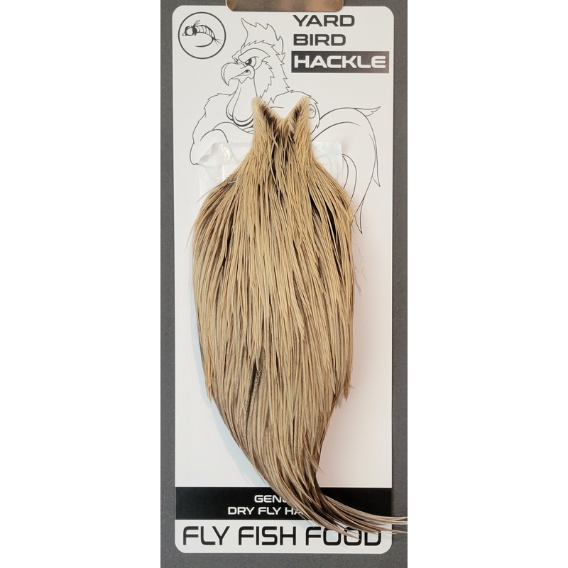 Flash Sale Hackle 150 – Yard Bird Cape – Dun Badger (sizes 8-22)