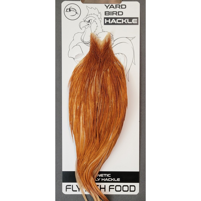 Flash Sale Hackle 155 – Yard Bird Cape – Medium Ginger (sizes 8-22)