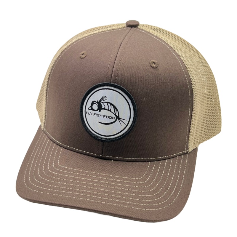 Fly Fish Food Logo Hat – Brown Khaki