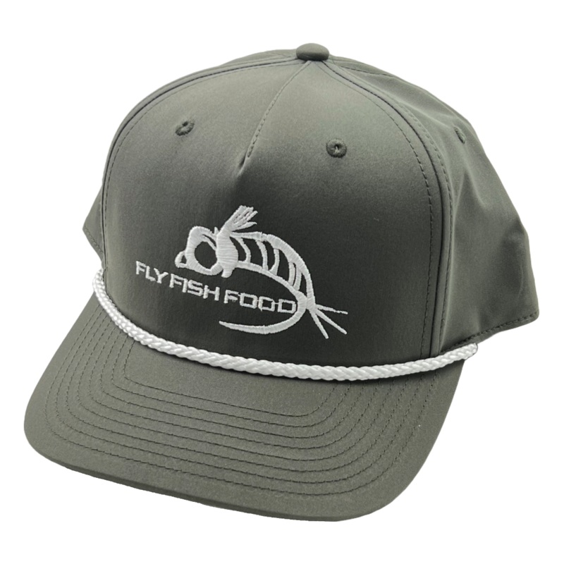 Fly Fish Food Logo Hat – Dark Olive White Rope