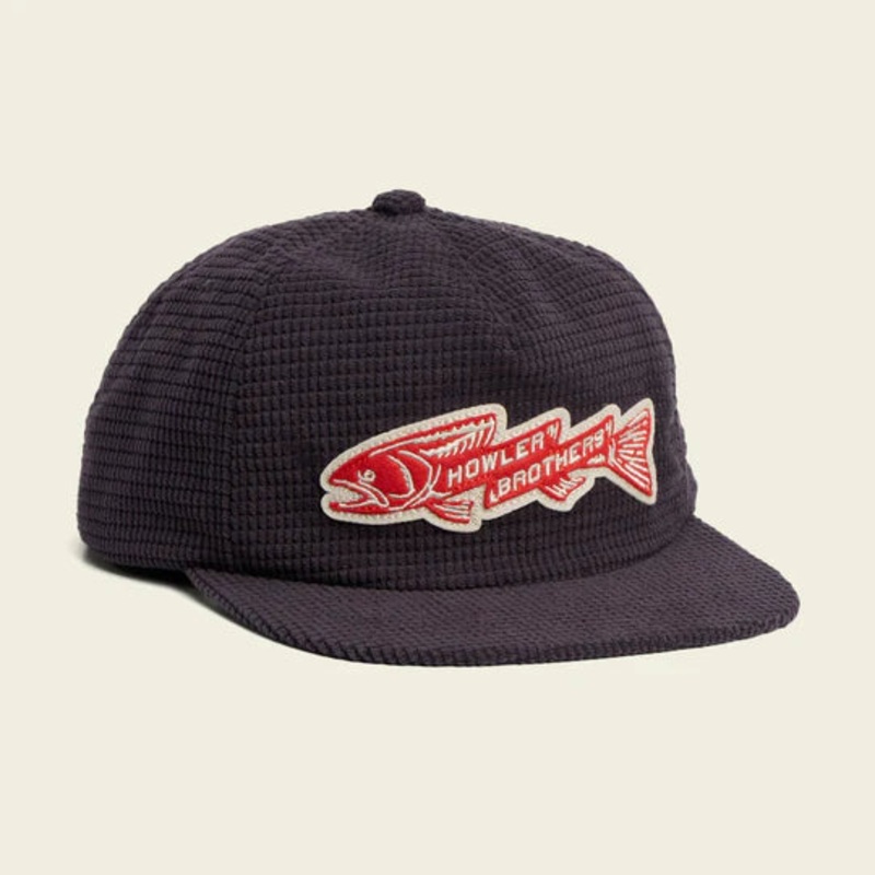 Howler Bros Unstructured Snapback Hat – Trout Bolt : Navy Corduroy