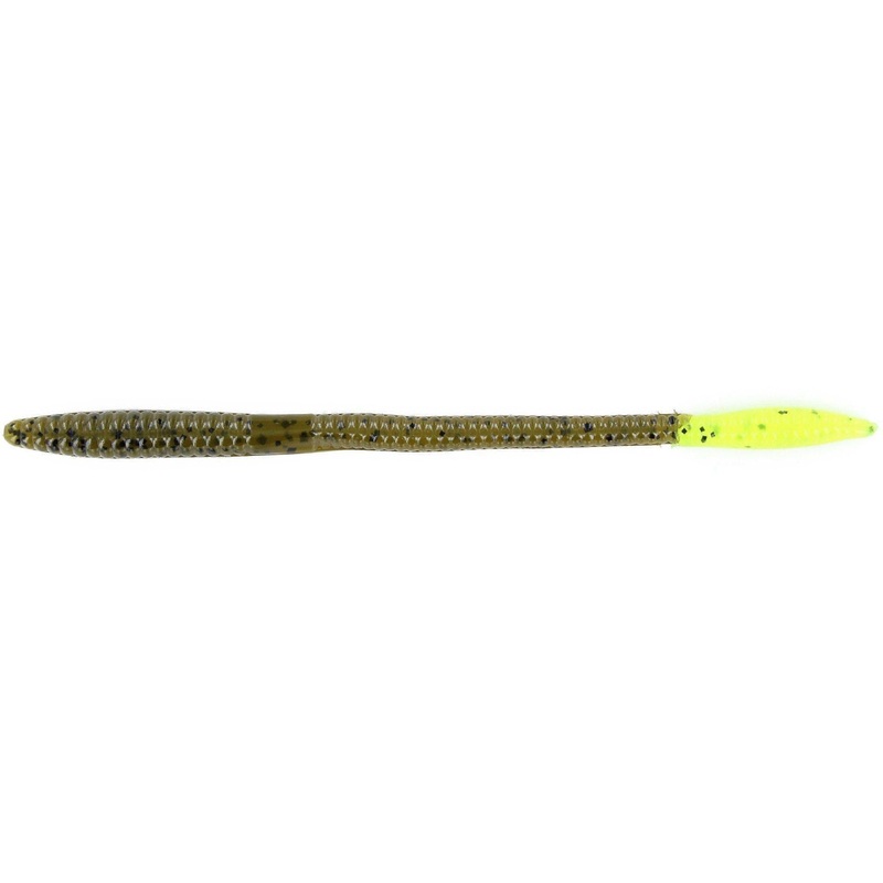 Zoom Trick Worm 6.5” Green Pumpkin/Chart 20Pk