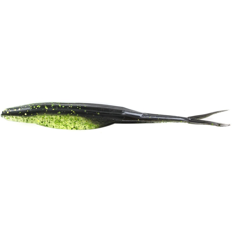 Zoom Super Fluke 5” Midnite Chartreuse 10Pk