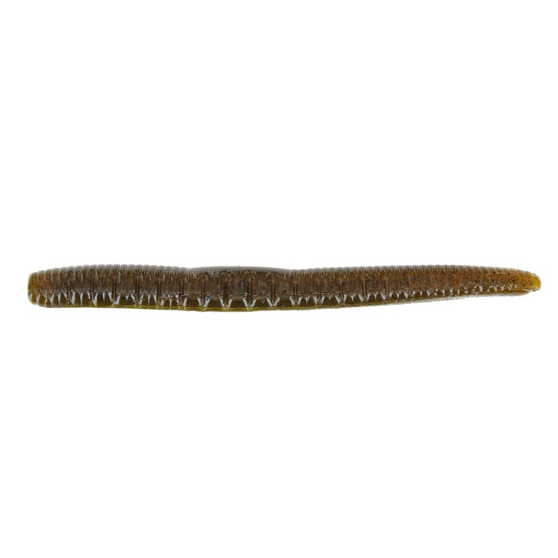 Roboworm 3 Ned Worm Green Pumpkin Blk Flake N3-Fffb 8Pk