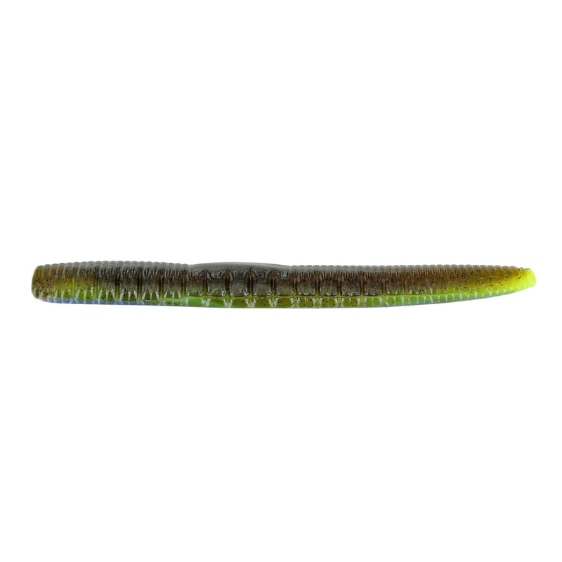 Roboworm 4.5 Ned Worm Green Pumpkin Perch N5-Fk3B 6Pk