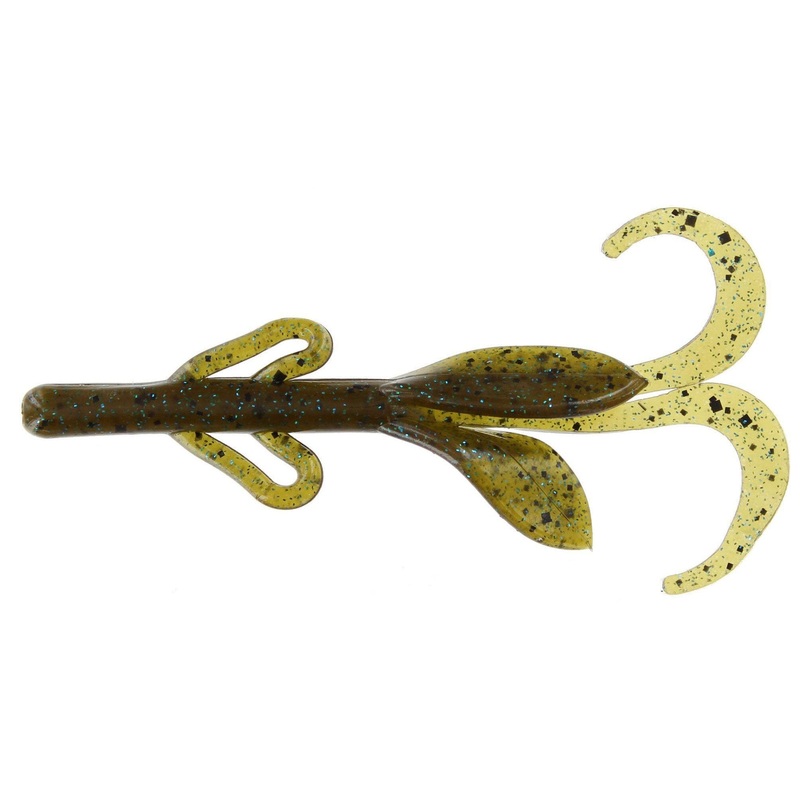 Zoom Baby Brush Hog 4” Green Pumpkin Blue 12Pk