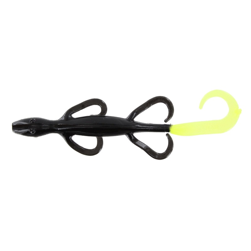 Zoom Lizard 6” Black/Chartreuse 9Pk