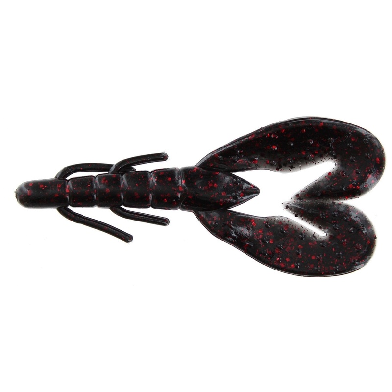 Zoom Super Speed Craw 4′ Black Red Glitter 8Pk