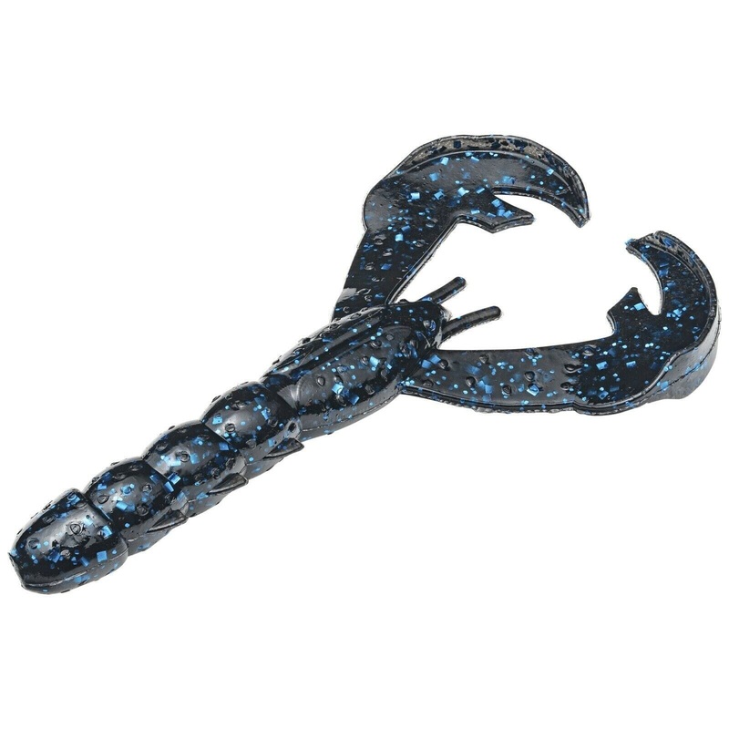 Strike King Rage 3” Baby Craw Black Blue Flake 9Pk