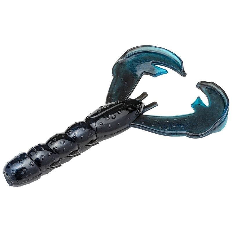 Strike King Rage 3” Baby Craw Black Blue Swirl 9Pk