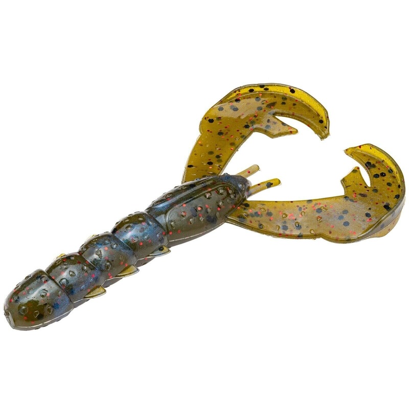 Strike King Rage 3” Baby Craw Blue Craw Red Flake 9Pk