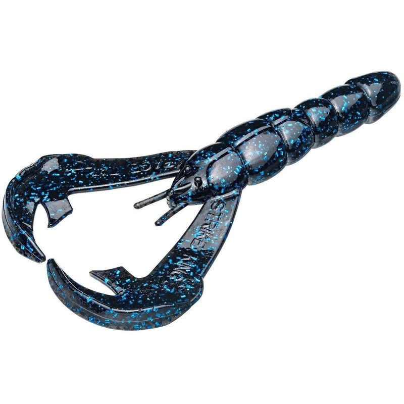 Strike King Rage 4” Craw Black Blue Flake 7Pk