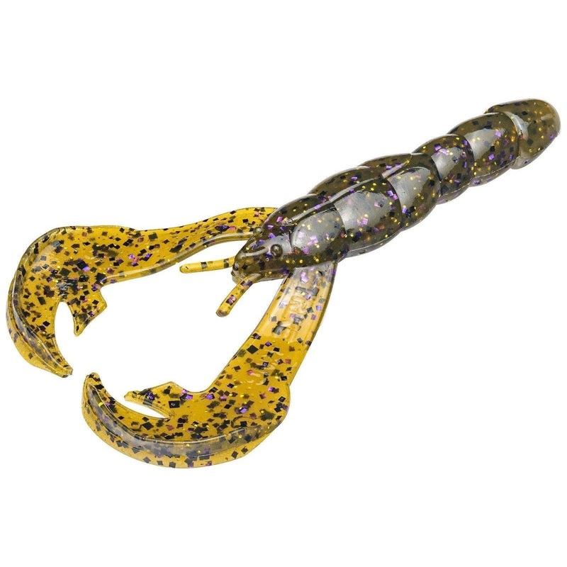 Strike King Rage 4” Craw Green Pumpkin Purple & Gold