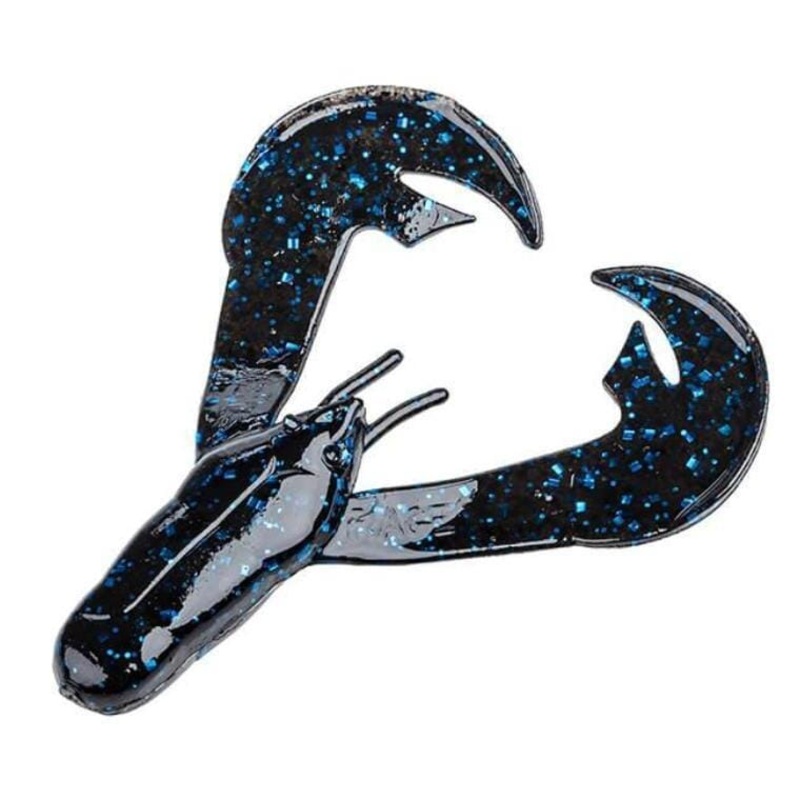 Strike King Rage Chunk Black Blue Flake 7Pk