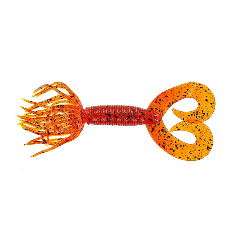 Yamamoto 5” Dt Hula Grub Pumpkin W/Black & Green 10Pk