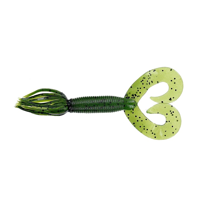 Yamamoto 5” Dt Hula Grub Watermelon/Black Flk 10Pk