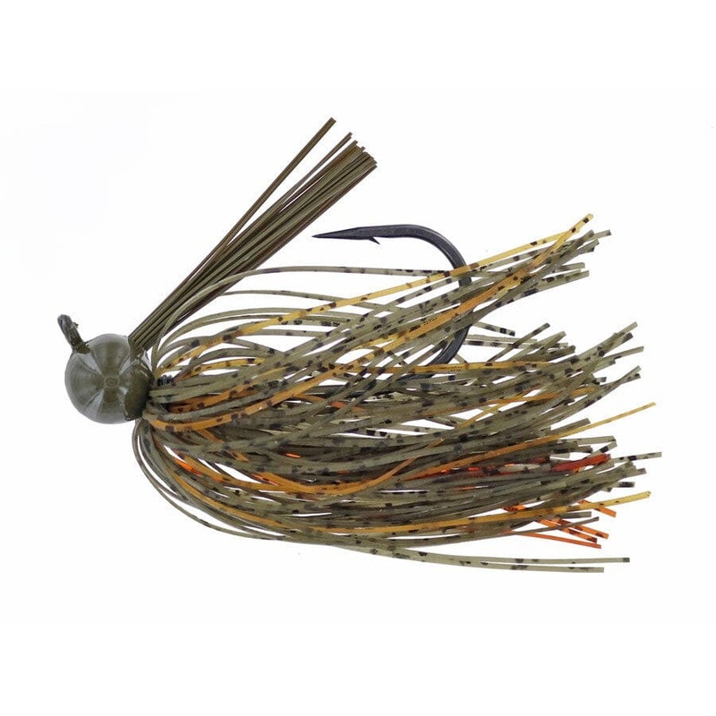 Spotsticker Hand Tied Football Jig Green Pumpkin Craw
