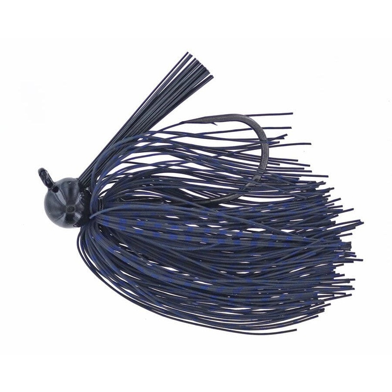 Spotsticker Hand Tied Football Jig Reptile Black Blue