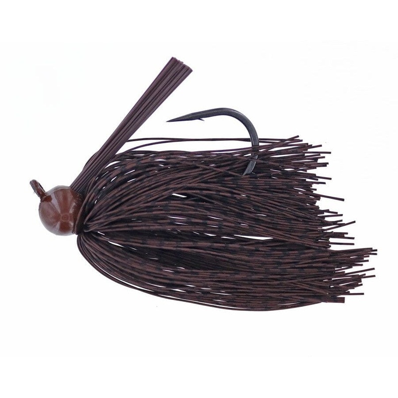 Spotsticker Hand Tied Football Jig Reptile Brown Black