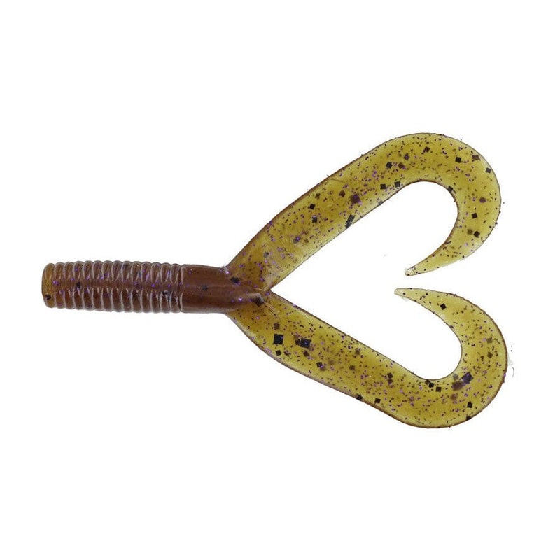 Zoom Creepy Crawler Tail 3” Green Pumpkin Purple 16Pk