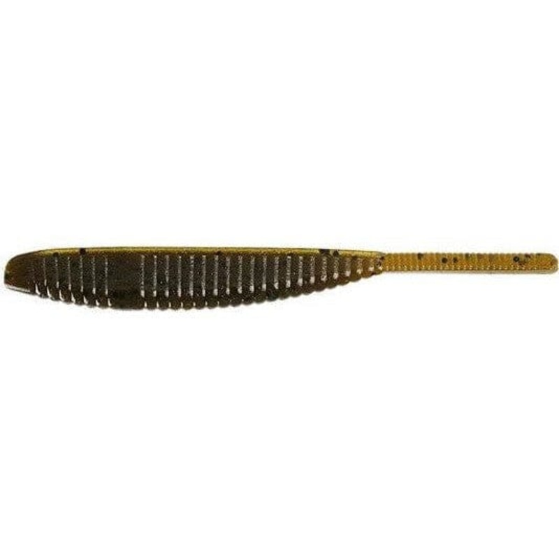 Yamamoto 4 Shad Shape Worm Green Pumpkin Black Flake 68L-10-297