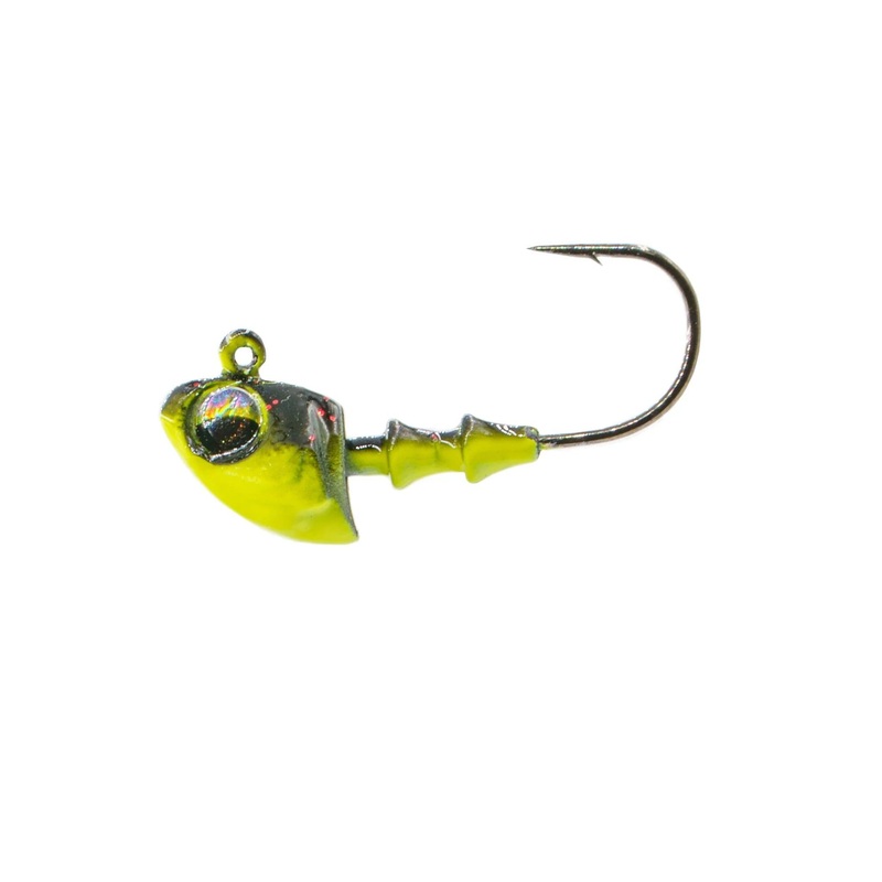 6th Sense Crappie Jig Heads 5pk – Black Neon