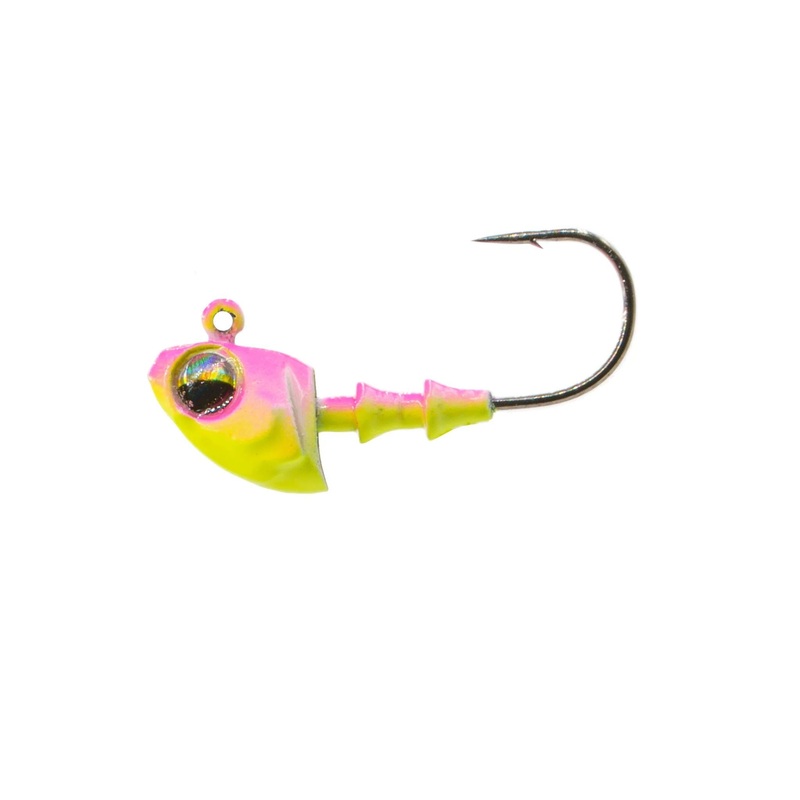 6th Sense Crappie Jig Heads 5pk – Pink Treuse