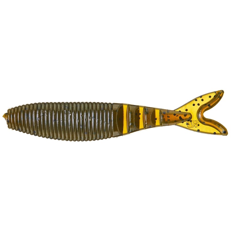 Yamamoto Slim Zako Swimbait Grn Pumpkin Blk Flk 134S-6-297